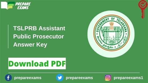 Tslprb Assistant Public Prosecutor Answer Key 2021 Pdf Prepareexams