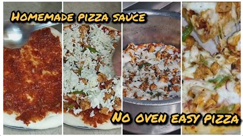 Homemade Delicious Pizza 🍕 Without Oven Easy Pizza Sauce Asan Tawa Pizza Aur Pizza Sauce