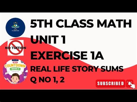 Oxford Countdown Book Class 5 Math Unit 1 Exercise 1A Real Life Story