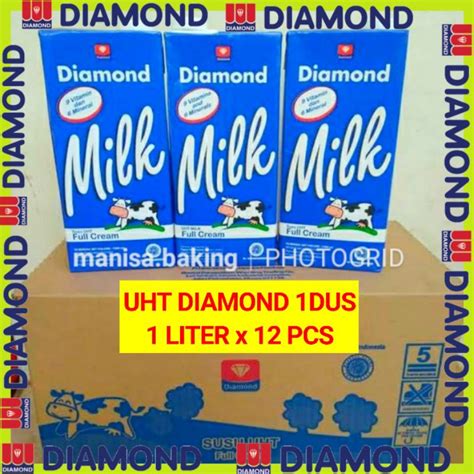 Jual SUSU UHT DIAMOND FULL CREAM 1 KARTON ISI 12 LITER SUSU DIAMOND