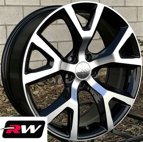 17 Inch Jeep Cherokee Trailhawk Oe Factory Replica Wheels Black Machined Rims