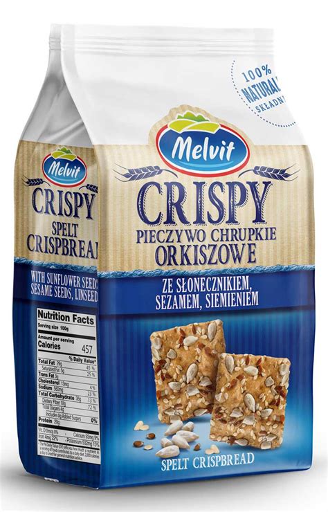 Crispy orkiszowy ze słonecznikiem sezamem i siemieniem 150 g Melvit S A