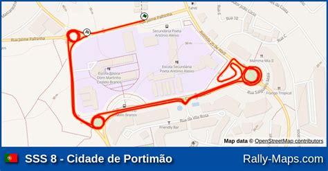 SSS 8 Cidade de Portimão stage map Rallye Casinos do Algarve 2021