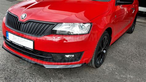 Rapid Original Skoda Front Bumper Spoiler MONTE CARLO Black Magic