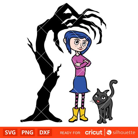 Coraline And Scary Claw Tree Svg Coraline Button Eyes Svg Halloween