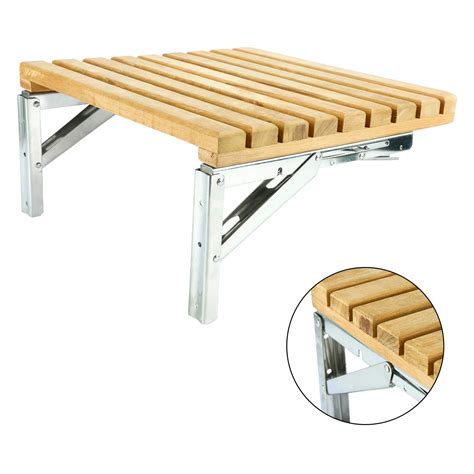 Buy Yaemarine Folding Shower Bench Folding Shower Seat Teak Wood Wall