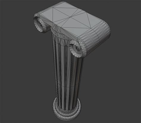 Artstation Roman Column Jonic Style High Poly Coluna Romana 3d