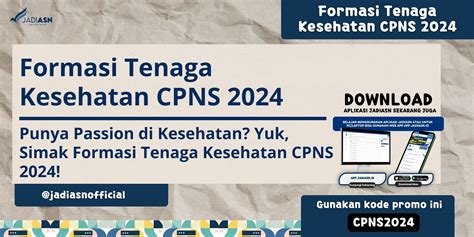 Formasi Tenaga Kesehatan Cpns 2024 Punya Passion Di Kesehatan Yuk