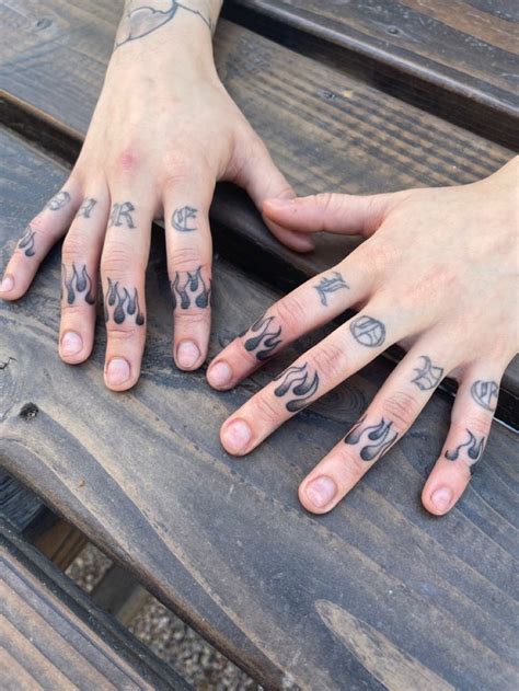 Finger flames tattoo in 2024 | Finger tattoos, Men finger tattoos ...