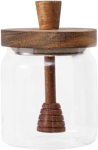 Amazon Umigy Pcs Oz Glass Honey Dispenser With Wooden Spiral