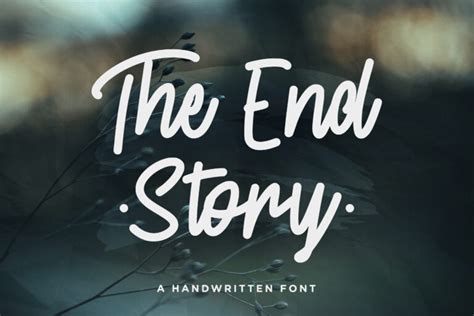 The End Story Handwritten Font Typefactory Co