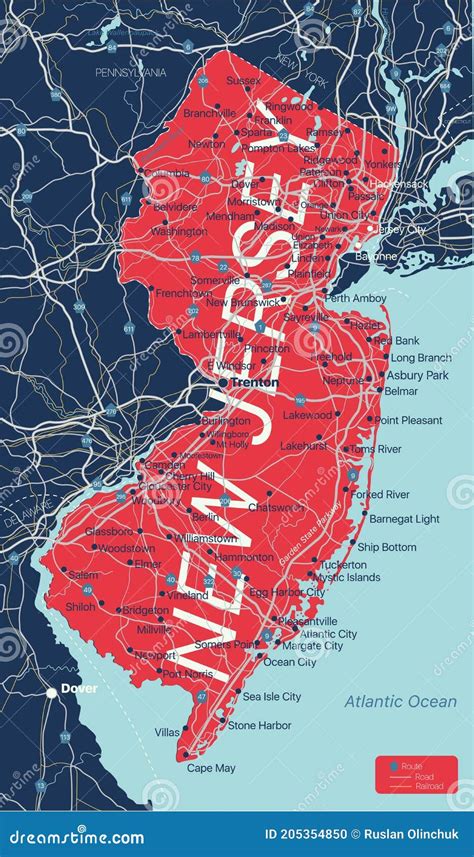 New Jersey Map State And District Map Of New Jersey Political Map Of