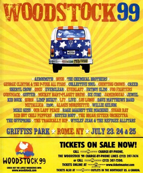 Woodstock 99 Poster And Bill Woodstock 99 Woodstock Woodstock Poster