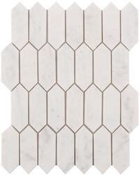 Ellis Fisher Bianco 10 X 13 Picket Marble Mosaic Tile At Menards