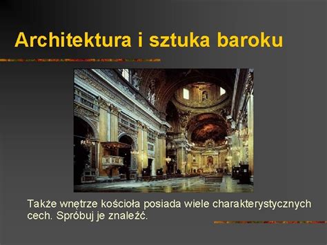 Architektura I Sztuka Baroku Prezentacja Dla Klasy II