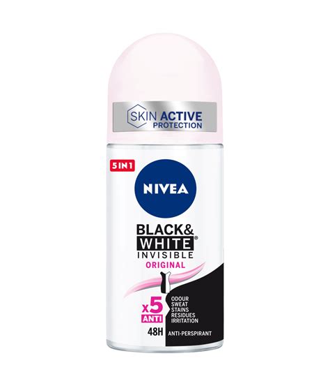 Black White Invisible Original Formato Roll On NIVEA MEN