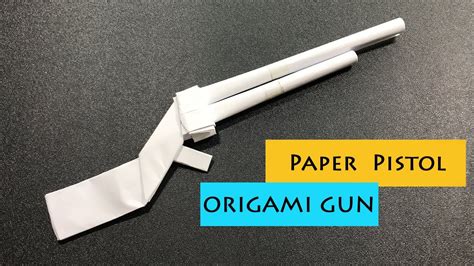 How To Make A Paper Pistol Easy Tutorial Origami Gun Paper Craft