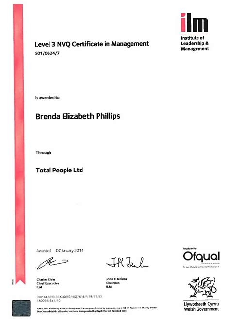Level 3 Nvq Certificate In Management