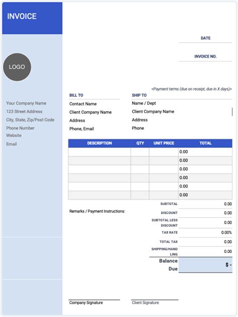 Free Musician Invoice Templates