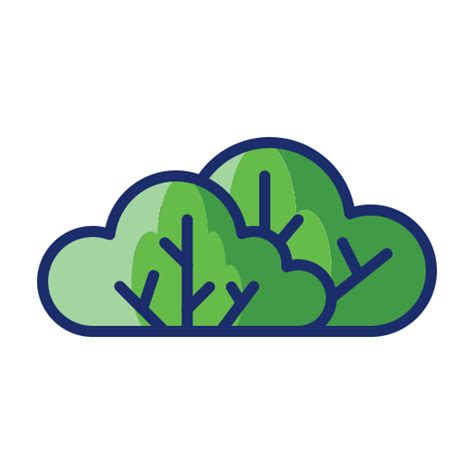 Shrub Flaticons Lineal Color Icon