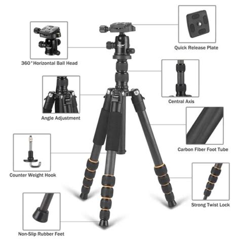 Zomei Q666 Professional Tripod Monopod Popocameras Trusted Choice