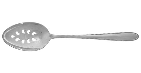 Silver Flutes Sterling No Monograms Pierced Tablespoon