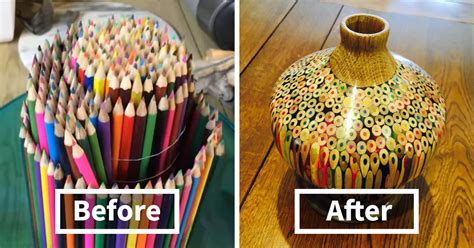 Artist Makes A Vase Entirely Of Pencils Bored Panda