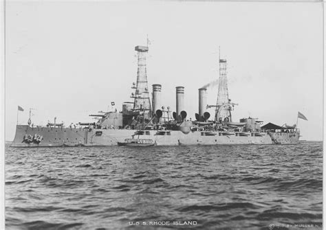 USS Rhode Island (BB-17) Virginia Class Battleship in 1910 after the ...