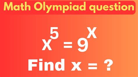 Math Olympiad Question Exponential Equation Lambert W Function How To Find Out X Youtube