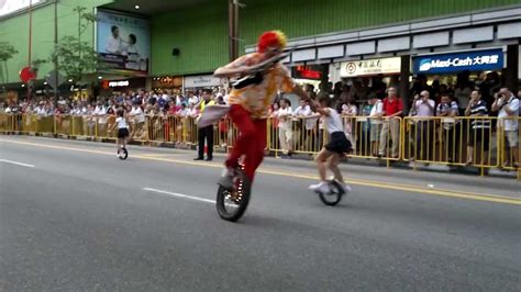 Kids On Unicycles At Singapore Mid Autumn Festival Pt 1 Youtube