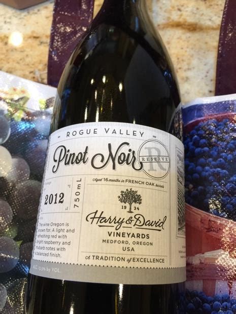 Harry David Vineyards Pinot Noir Usa Oregon Cellartracker