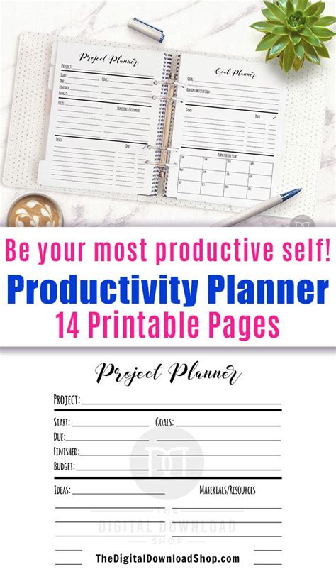 Productivity Planner Printable Bundle Productivity Planner Printable