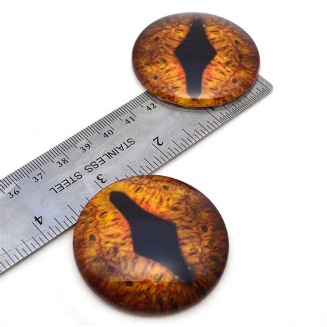 50mm Legendary Smaug Dragon Large 2 Inch Detailed Eyes Handmade Glass Eyes