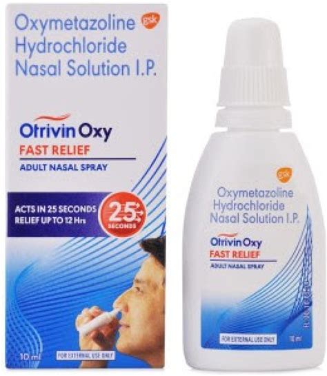 Buy Otrivin Oxy Fast Relief Adult Nasal Spray 10ml Online At Best Price In India Om Health Cart