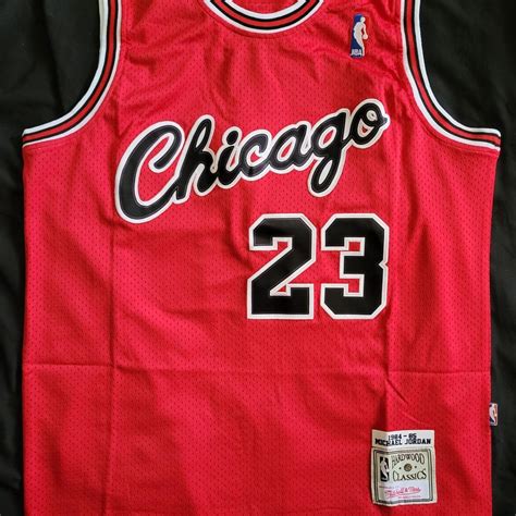 Michael Jordan Mitchell And Ness Jersey Size Lxl Depop