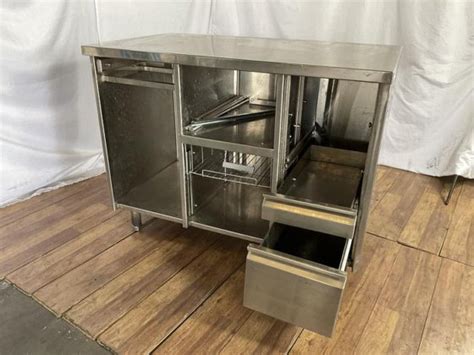 4ft Stainless Prep Table Open Cabinet And Drawers Preptable In New York Usa