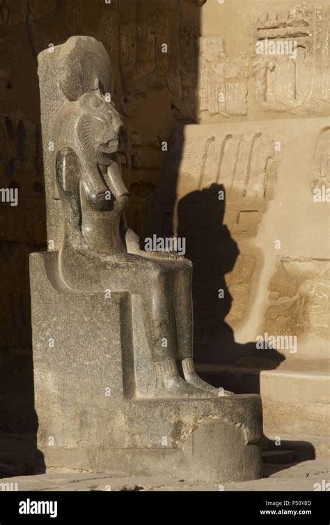 Goddess Sekhmet Egyptian God Of War Granite Hi Res Stock Photography