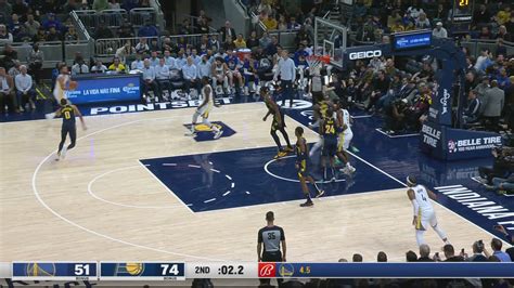 Last Second Field Goal Warriors Pacers NBA Official