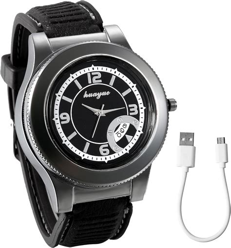 Jewelrywe Montre Homme Quartz Digital Analogique Cadran Usb Charge