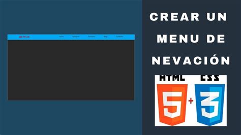 Crear Un Men De Navegaci N Con Html Y Css Desarrollo Web Youtube