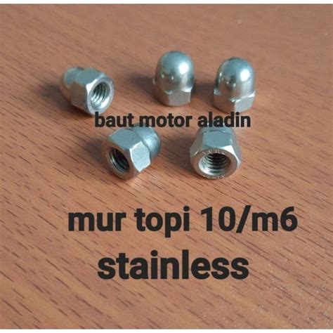 Jual Mur Topi M Stainless Pcs Shopee Indonesia