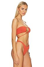 Bond Eye Margarita Bandeau Bikini Top In Coral Lurex Revolve