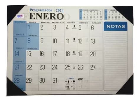 Calendario Programador Planeador 2024 Punteras Grande 48x34 Cuotas