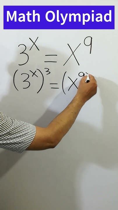 A Nice Olympiad Exponential Equation Short Olympiad Mathematics