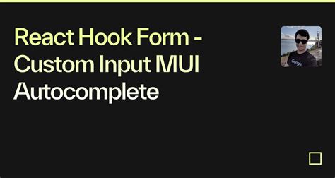 React Hook Form Custom Input Mui Autocomplete Codesandbox