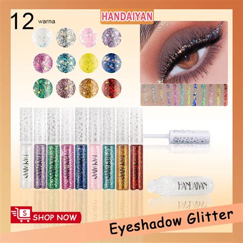 Jual 12 WarnaHANDAIYAN Liquid Eyeshadow Glitter Cair Liquid Eyeliner