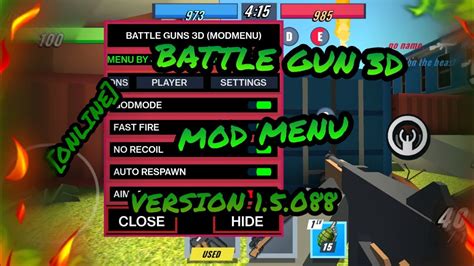 BATTLE GUN 3D V1 5 088 MOD MENU BY JAYIUZ YouTube