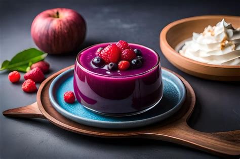 Postre Peruano Mazamorra Morada Foto Premium