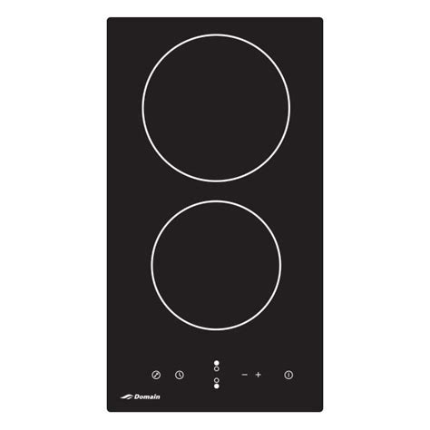 Two Burner Ceramic Glass Electric Cooktop With Touch Controls 288mm