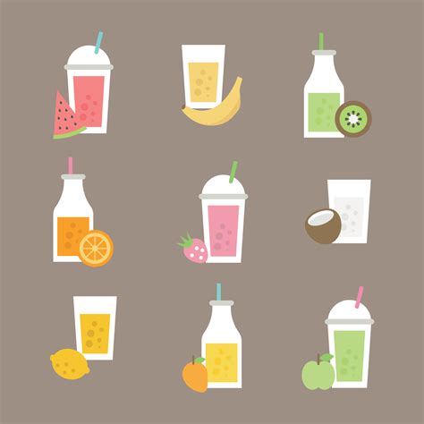 Ensemble de différents types de smoothies 175412 Art vectoriel chez